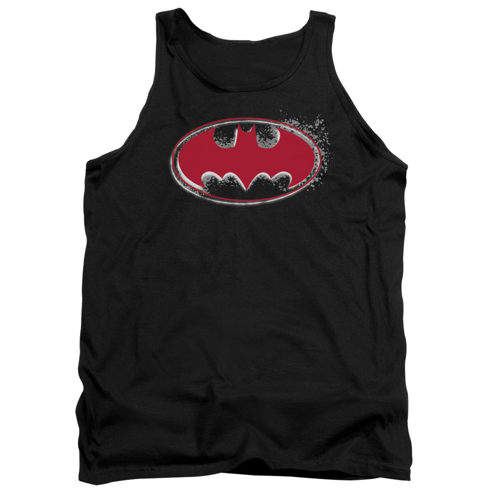 Batman Hardcore Noir Bat Logo Mens Tank Top Shirt Black Officially Licensed