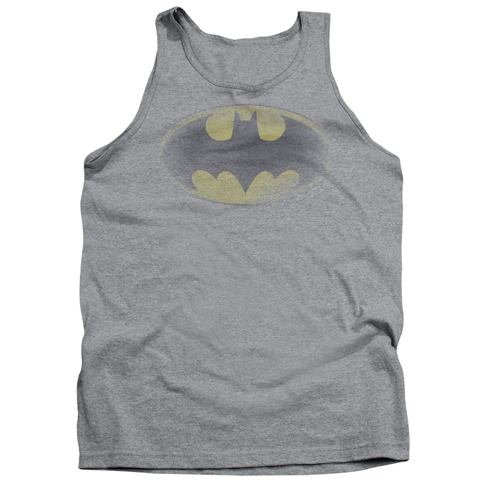 Batman Faded Logo Mens Tank Top Shirt Athletic Heather Officially Licensed