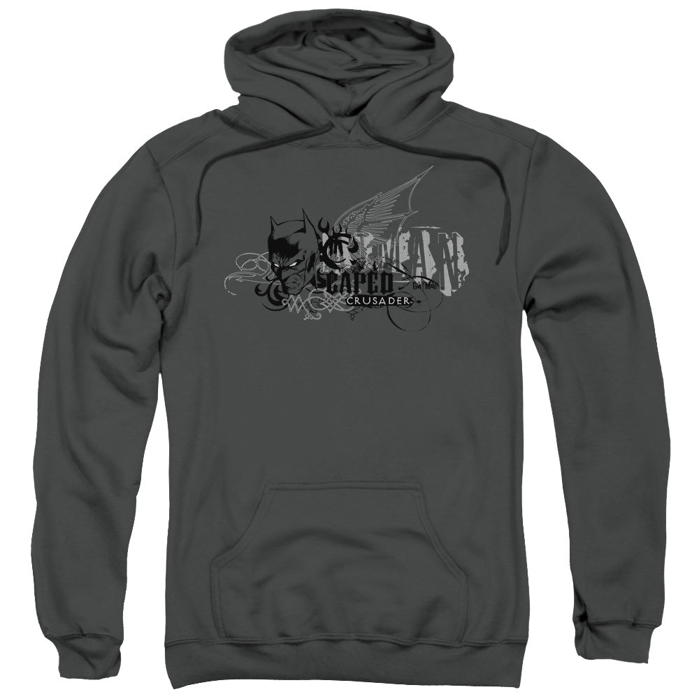 Batman Urban Crusader Mens Hoodie Charcoal Officially Licensed