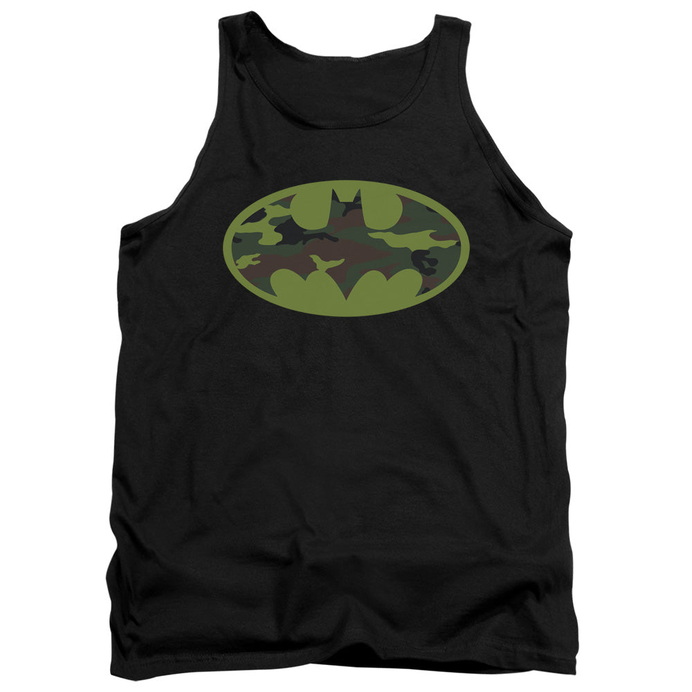 Batman Camo Logo Mens Tank Top Shirt Black Officially Licensed