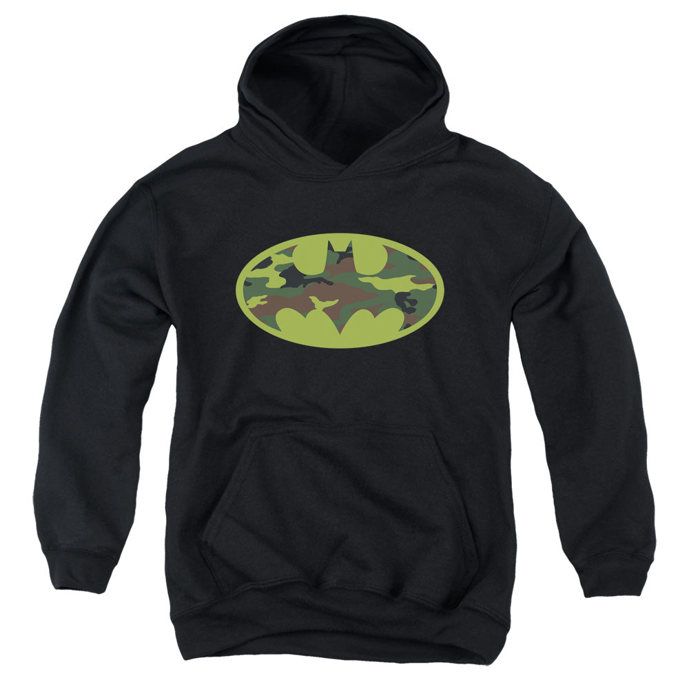 Batman Camo Logo Kids Youth Hoodie Black Officially Licensed