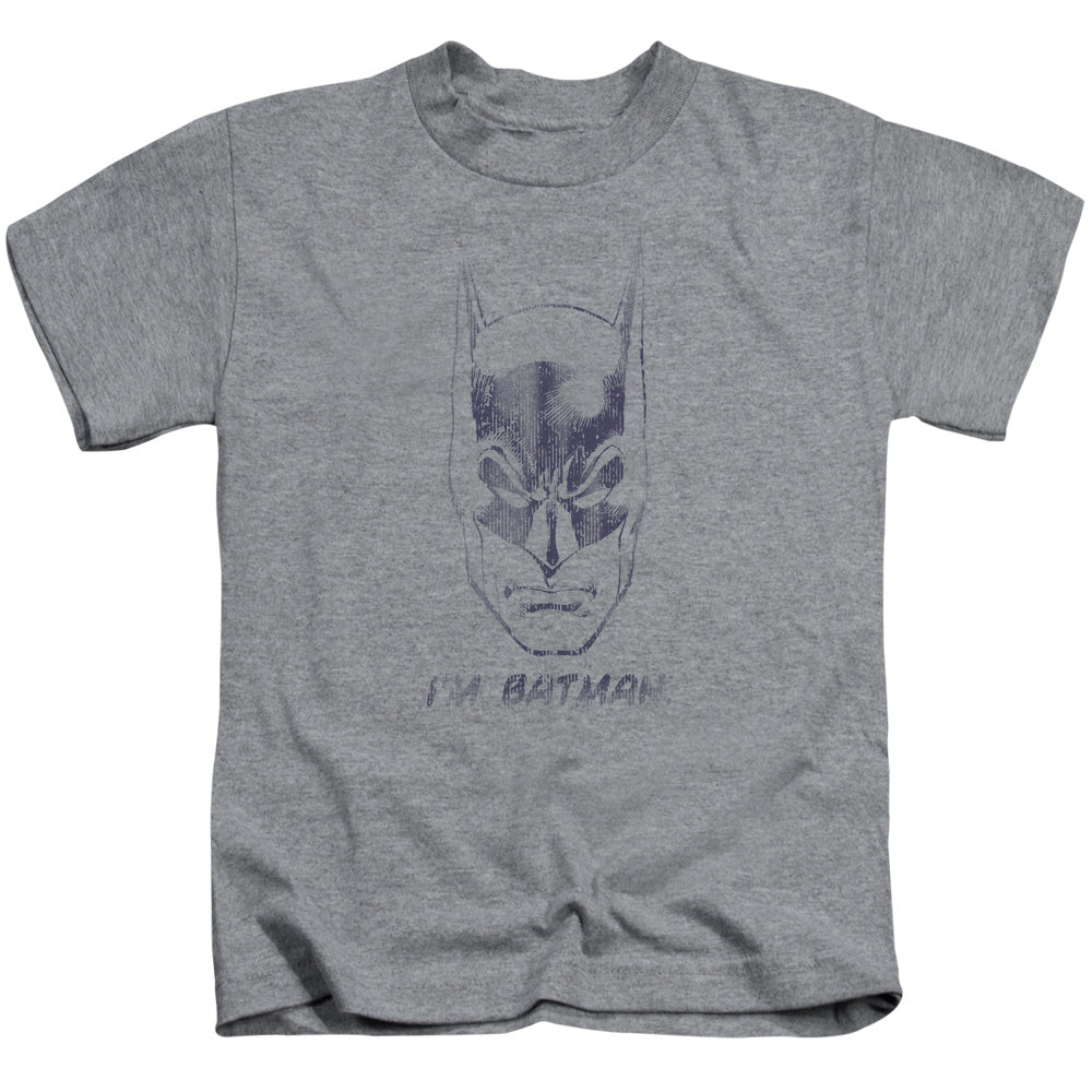 Batman Im Batman Juvenile Kids Youth T Shirt Athletic Heather Officially Licensed