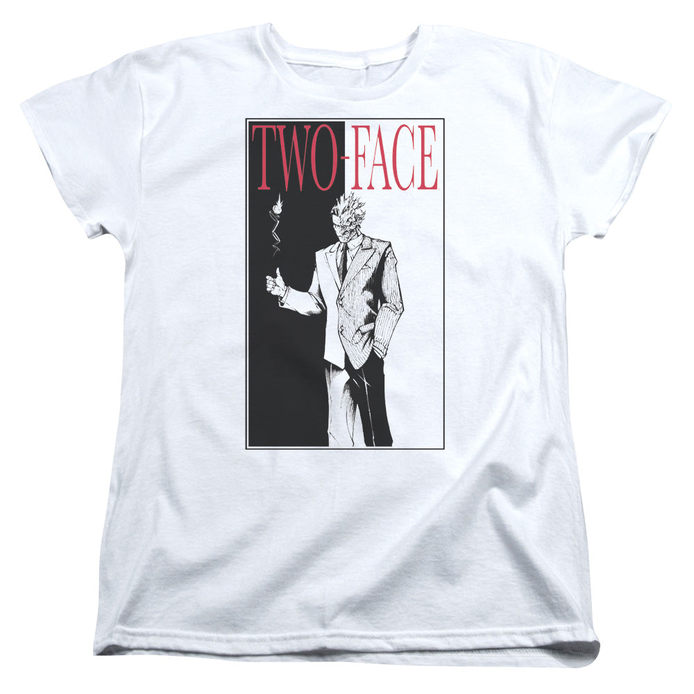 Batman Two Face Womens T Shirt White Officially Licensed