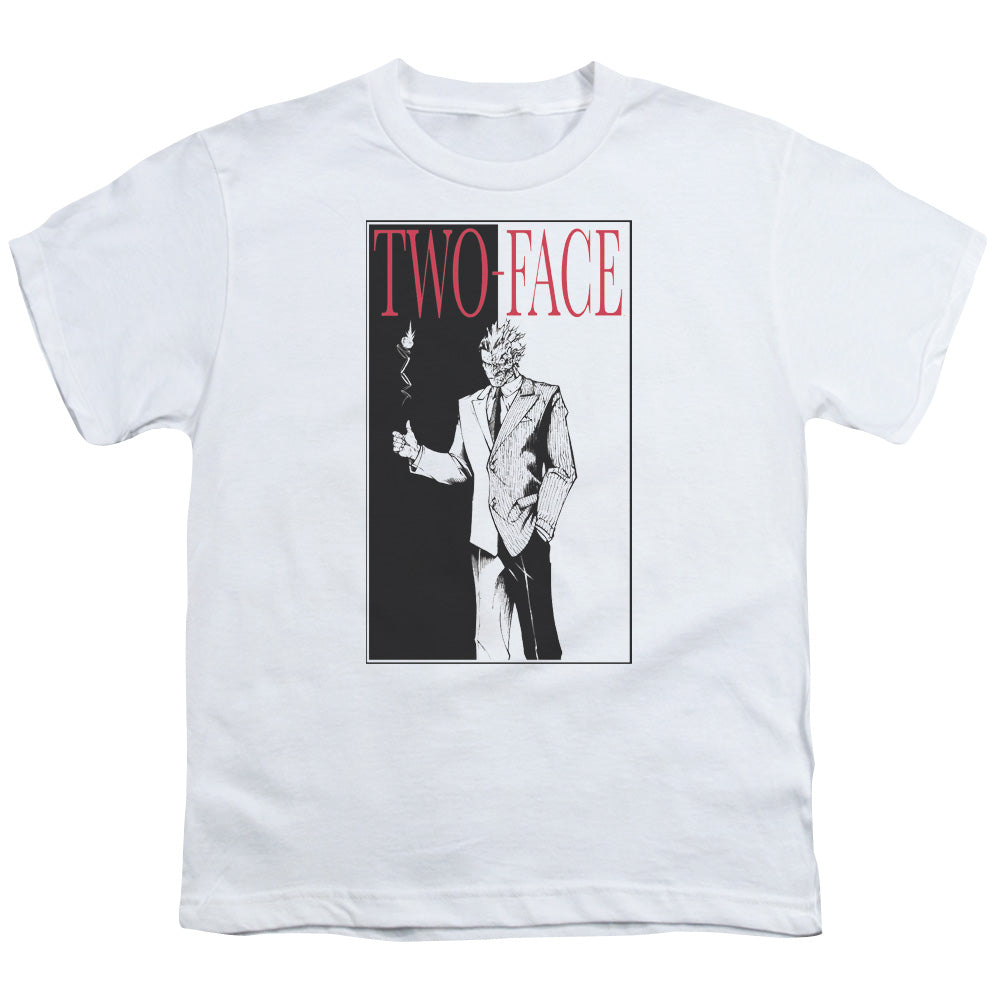 Batman Two Face Kids Youth T Shirt White Officially Licensed