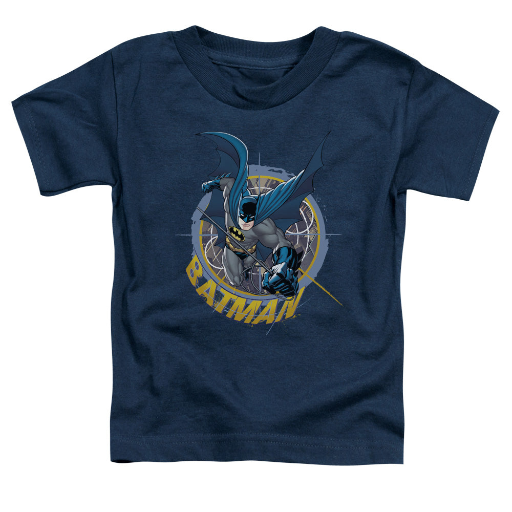 Batman In The Crosshairs Toddler Kids Youth T Shirt Navy Blue Officially Licensed
