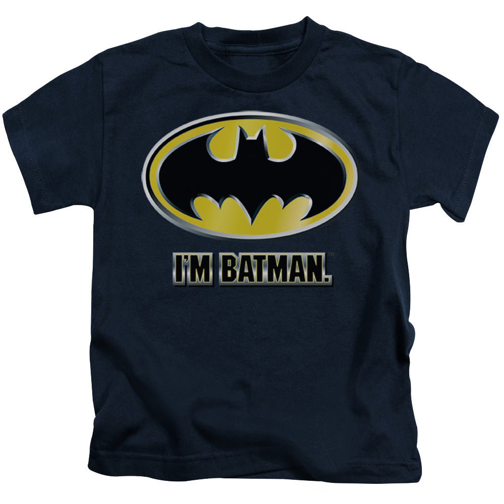 Batman Im Batman Juvenile Kids Youth T Shirt Navy Blue Officially Licensed