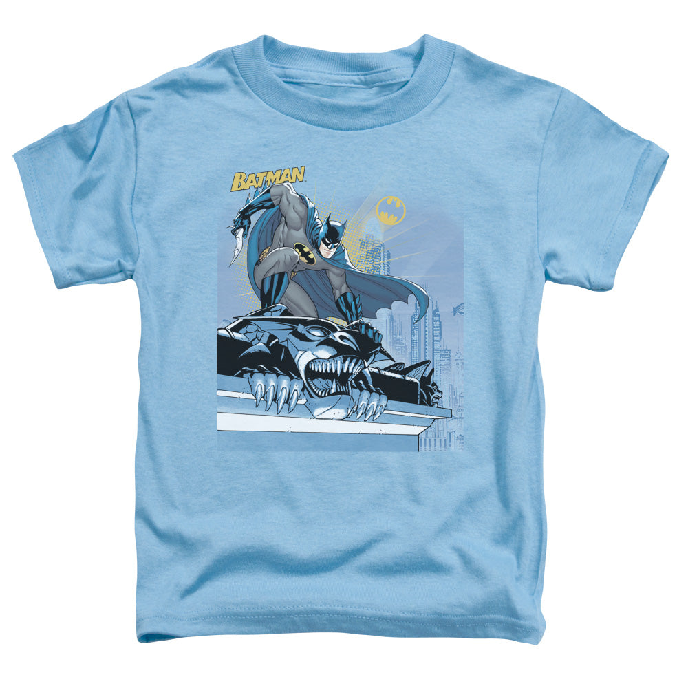 Batman Two Gotham Gargoyles Toddler Kids Youth T Shirt Carolina Blue Officially Licensed