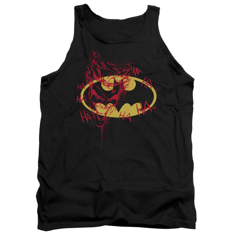 Batman Joker Graffiti Mens Tank Top Shirt Black Officially Licensed