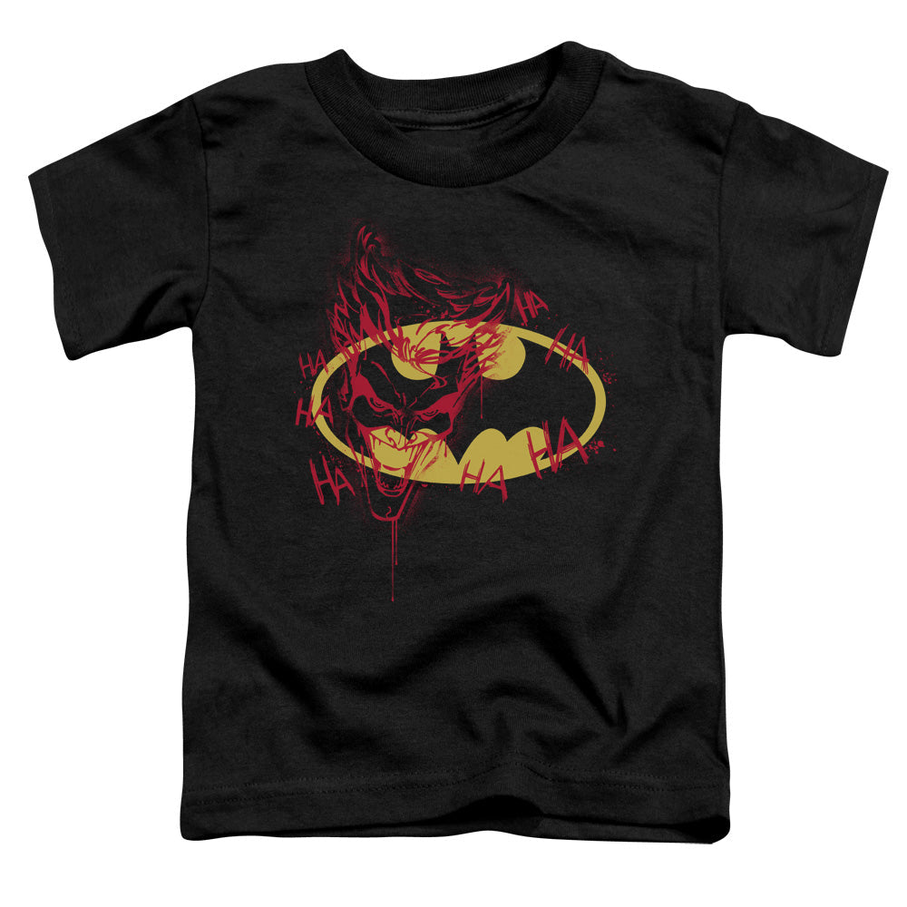 Batman Joker Graffiti Toddler Kids Youth T Shirt Black Officially Licensed