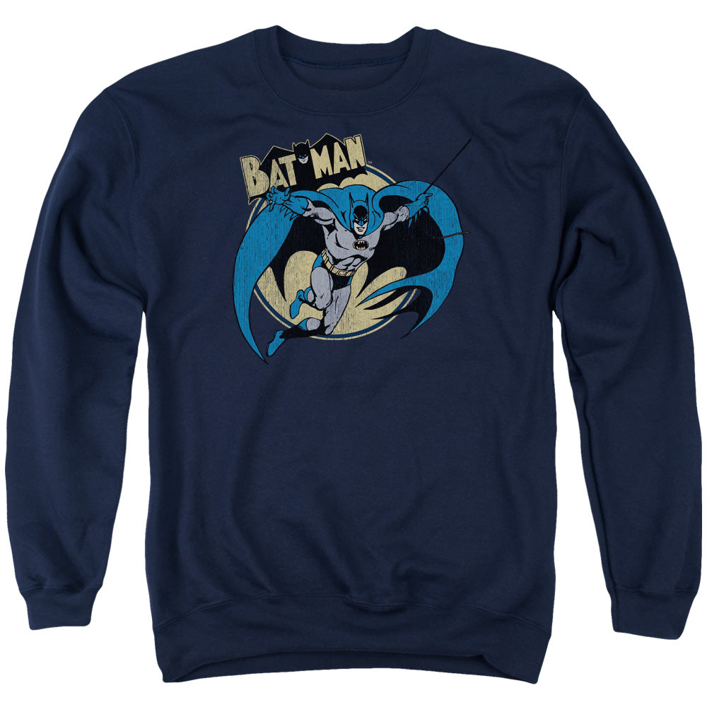 Batman Through The Night Mens Crewneck Sweatshirt Navy Blue Officially Licensed