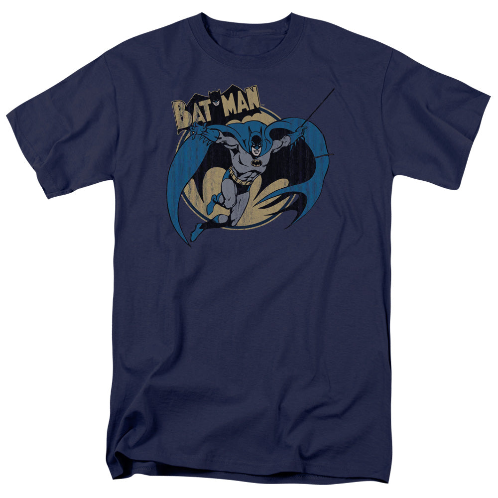 Batman Through The Night Mens T Shirt Navy Officially Licensed