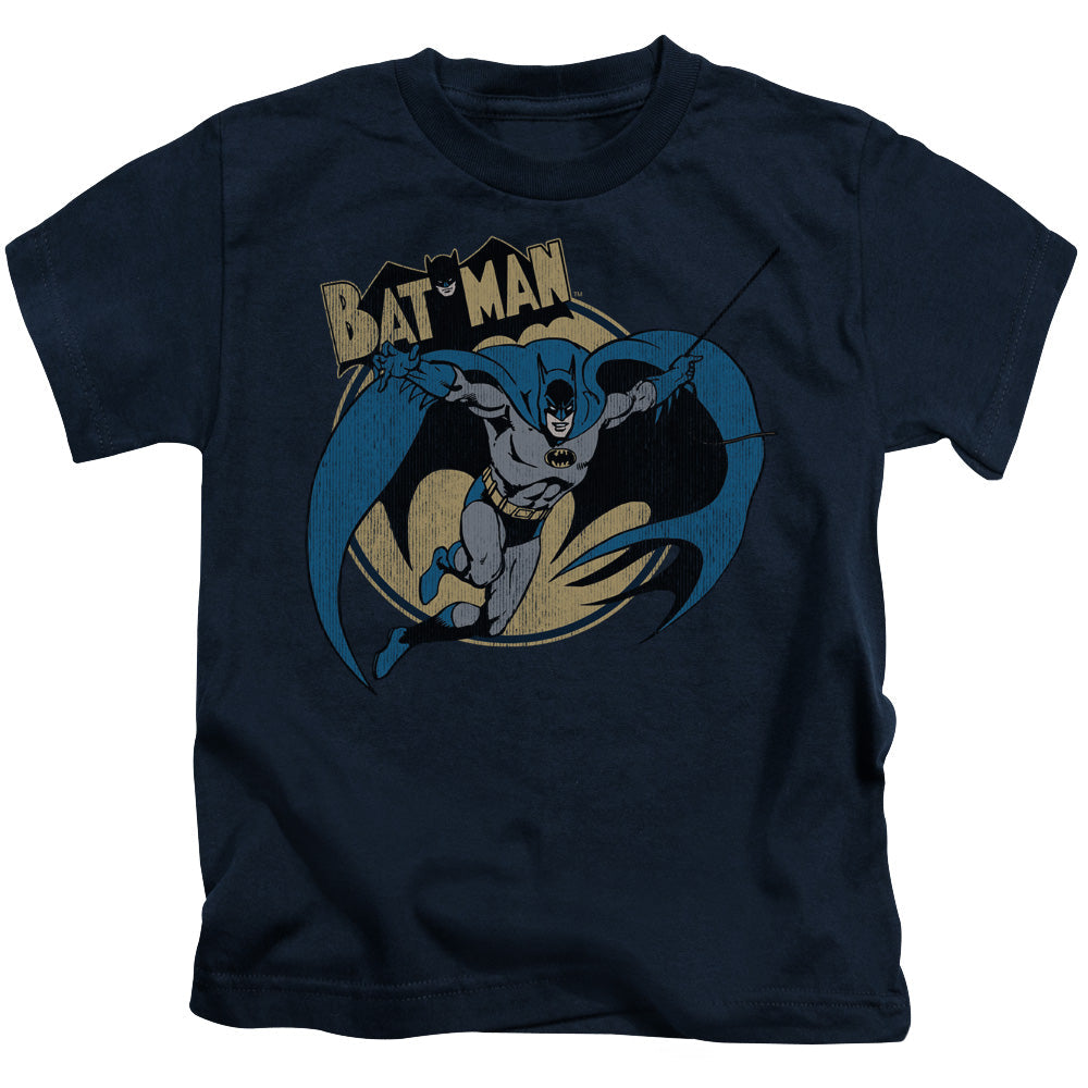 Batman Through The Night Juvenile Kids Youth T Shirt Navy Blue Officially Licensed