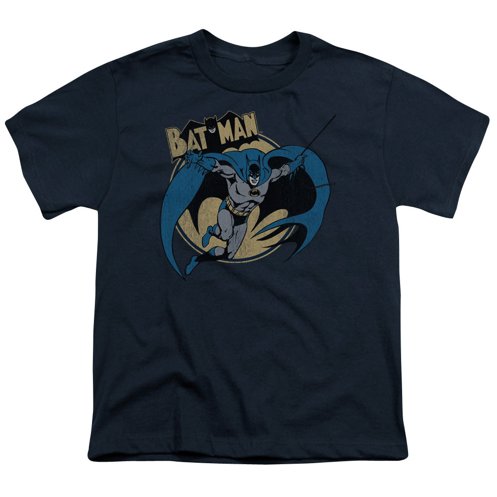 Batman Through The Night Kids Youth T Shirt Navy Blue Officially Licensed