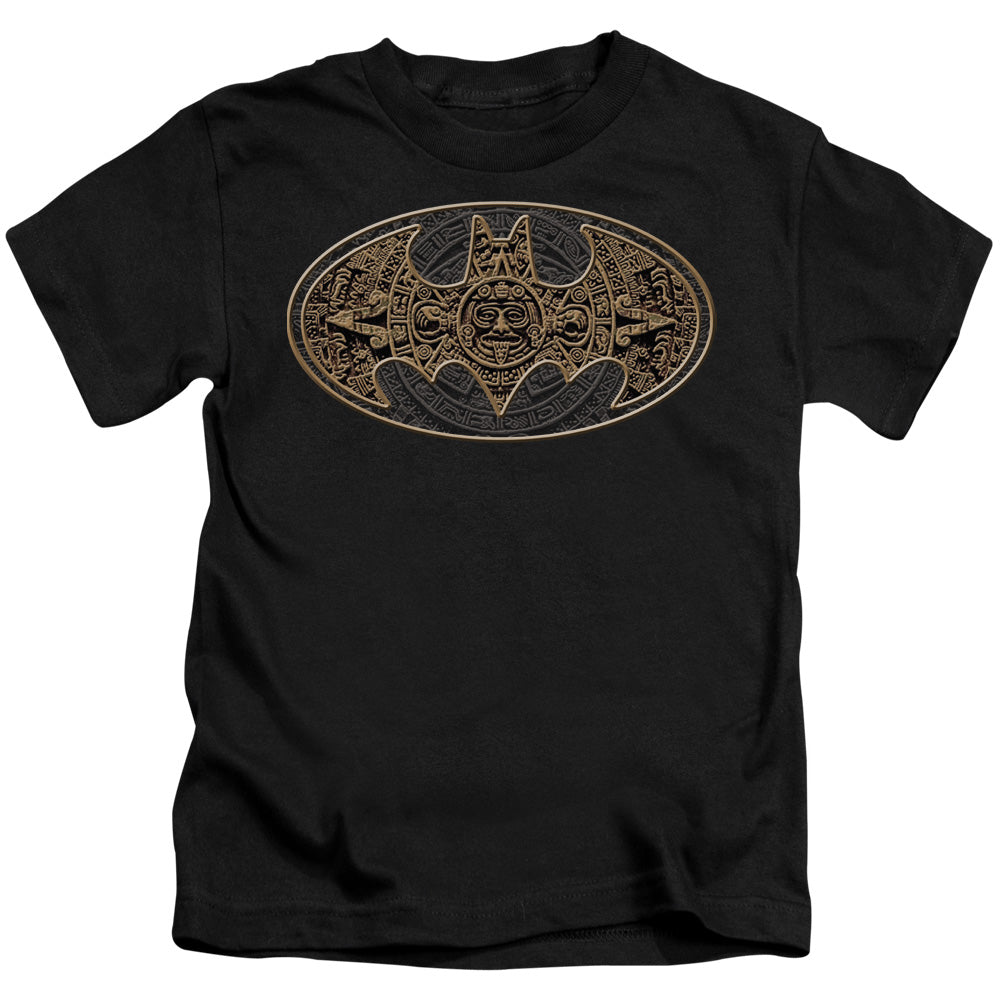 Batman Aztec Bat Logo Juvenile Kids Youth T Shirt Black Officially Licensed