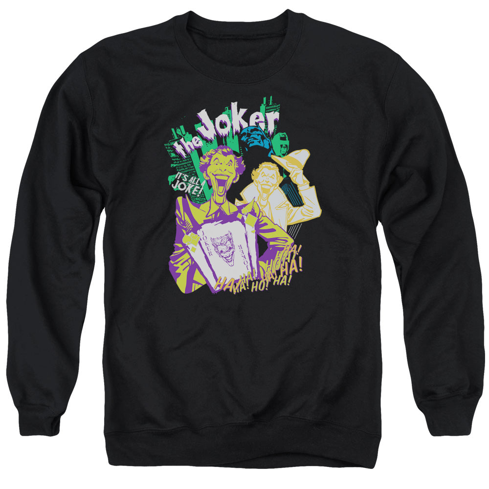Batman It's All A Joke Mens Crewneck Sweatshirt Black Officially Licensed