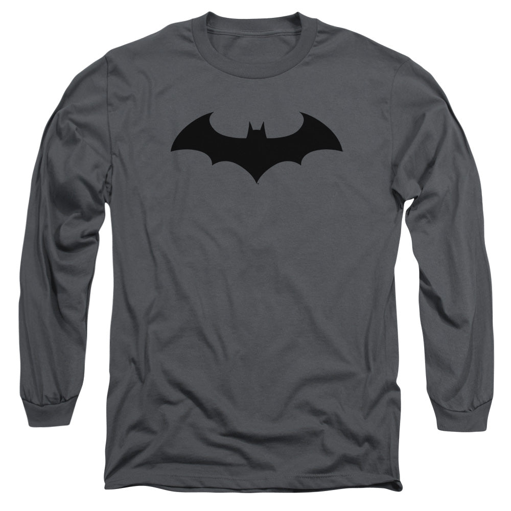 Batman Hush Logo Mens Long Sleeve Shirt Charcoal Officially Licensed