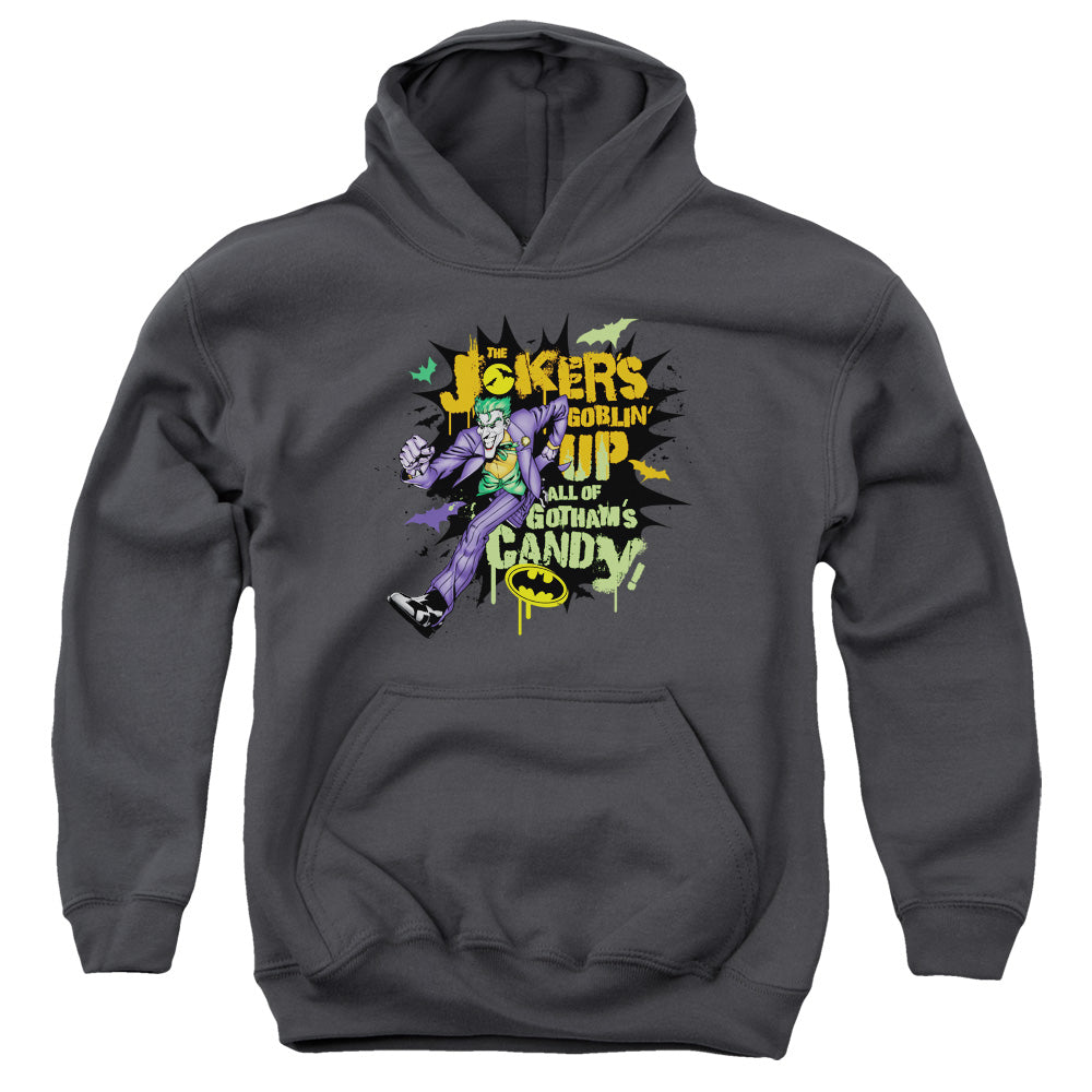 Batman Goblin Candy Kids Youth Hoodie Charcoal Officially Licensed