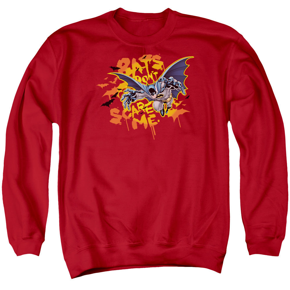 Batman Bats Dont Scare Me Mens Crewneck Sweatshirt Red