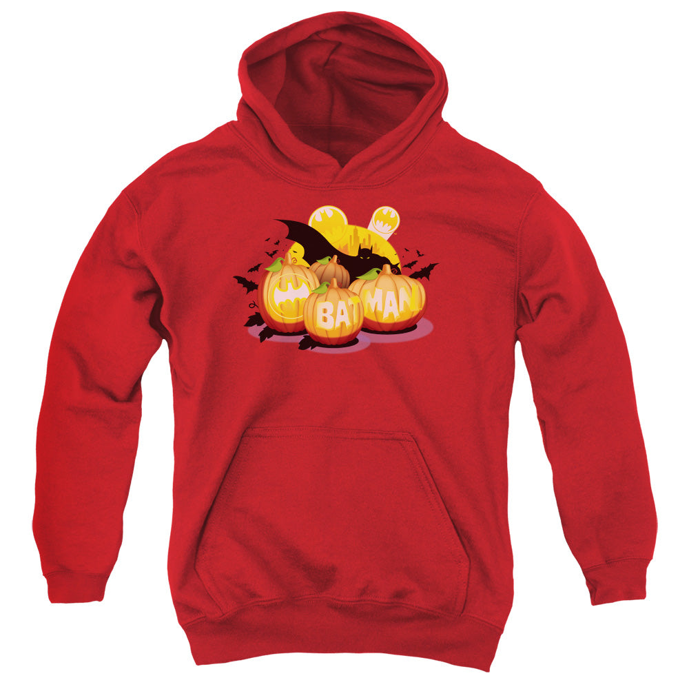 Batman Bat O Lanterns Kids Youth Hoodie Red Officially Licensed