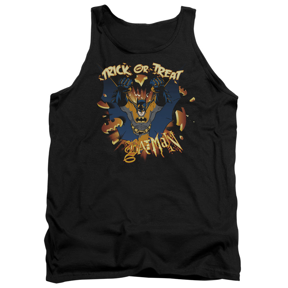 Batman Pumpkin Burst Mens Tank Top Shirt Black Officially Licensed