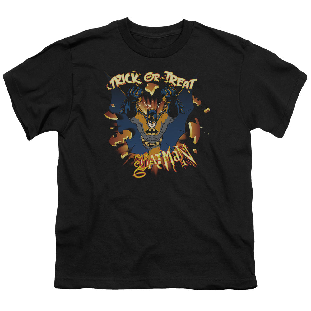 Batman Pumpkin Burst Kids Youth T Shirt Black Officially Licensed
