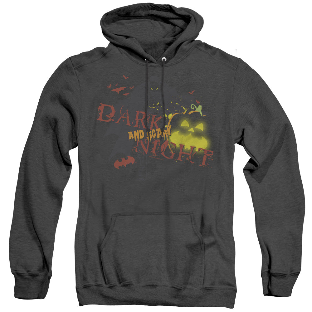 Batman Dark And Scary Night Heather Mens Hoodie Black Officially Licensed