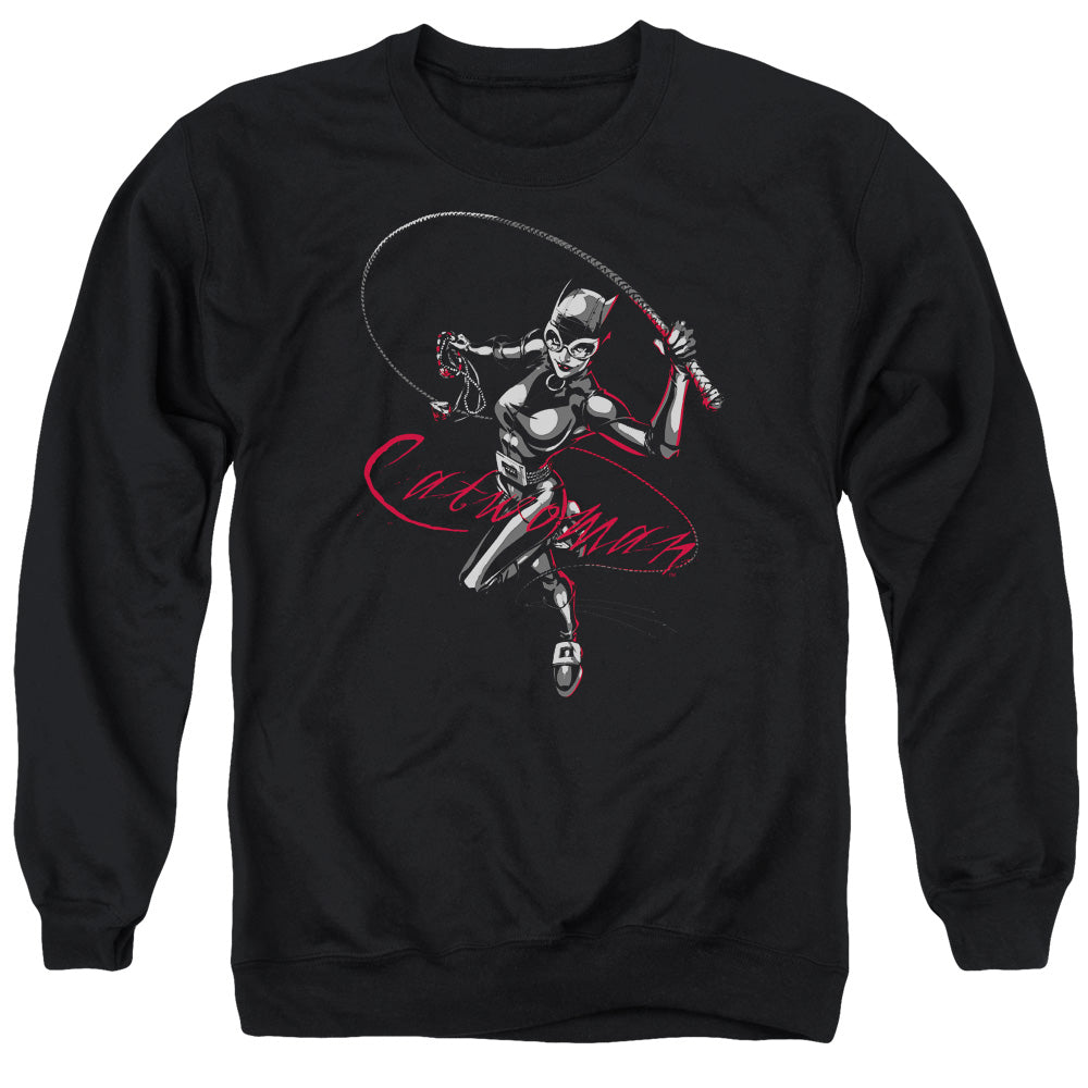 Batman Kitten With A Whip Mens Crewneck Sweatshirt Black