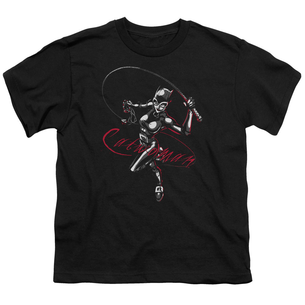 Batman Kiten With A Whip Kids Youth T Shirt Black Officially Licensed