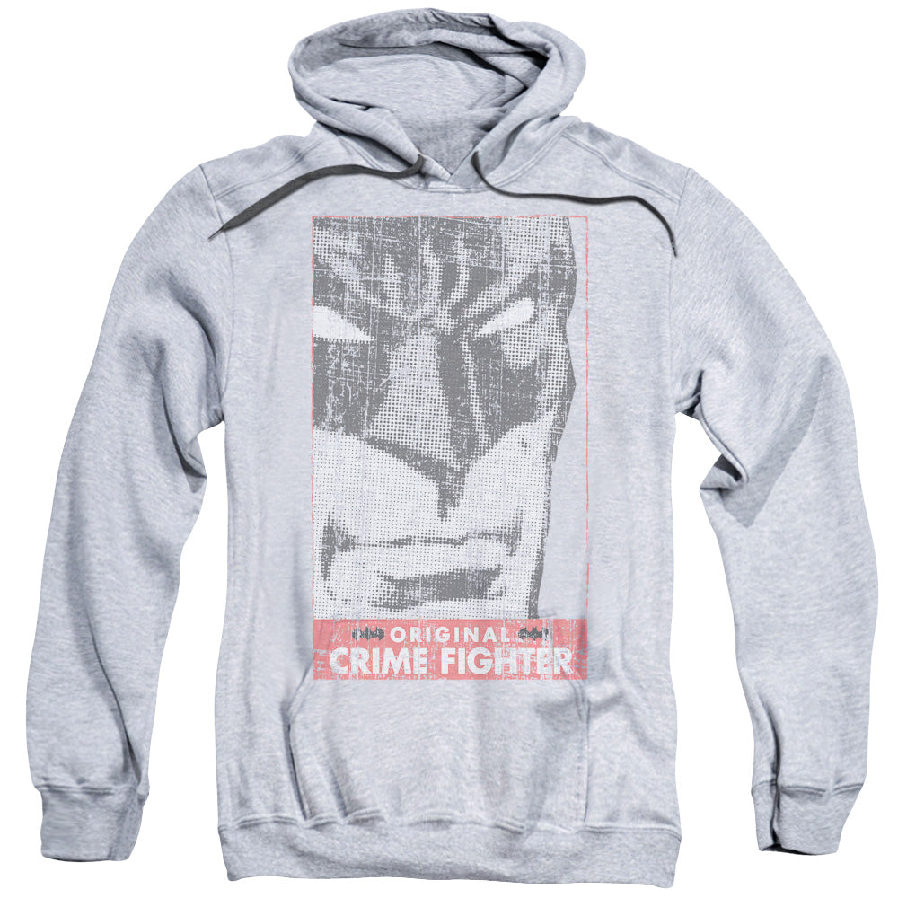 Batman Orginal Crime Fighter Mens Hoodie Athletic Heather Officially Licensed