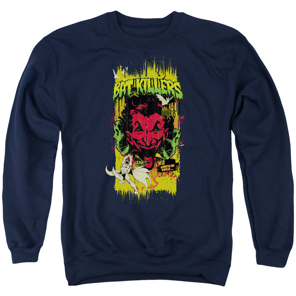 Batman Bat Killers 2 Mens Crewneck Sweatshirt Navy Blue Officially Licensed