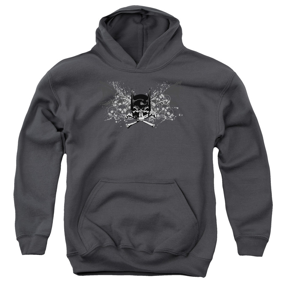 Batman Ill Omen Kids Youth Hoodie Charcoal Officially Licensed