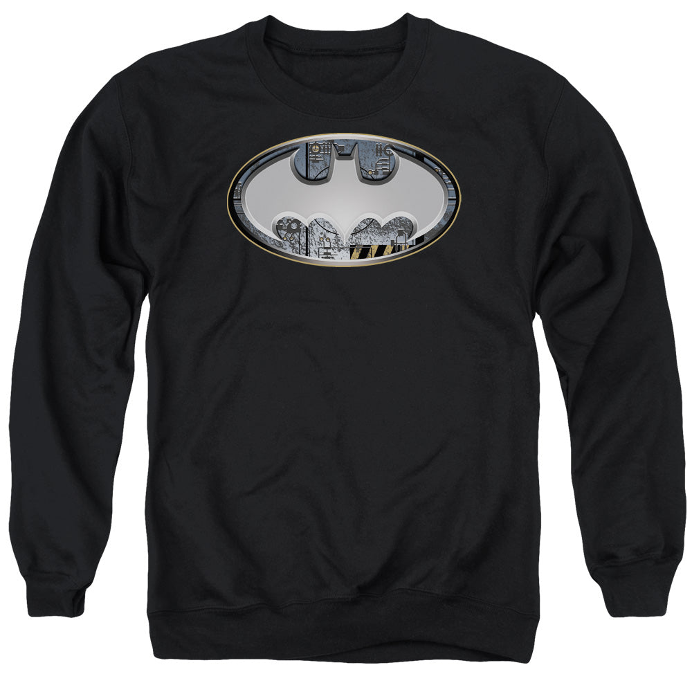 Batman Steel Wall Shield Mens Crewneck Sweatshirt Black