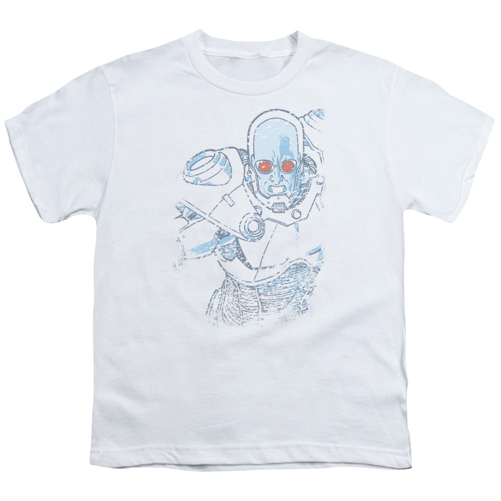 Batman Snowblind Freeze Kids Youth T Shirt White Officially Licensed