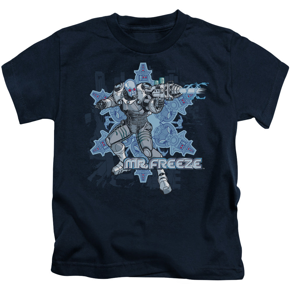 Batman Mr Freeze Juvenile Kids Youth T Shirt Navy Blue Officially Licensed