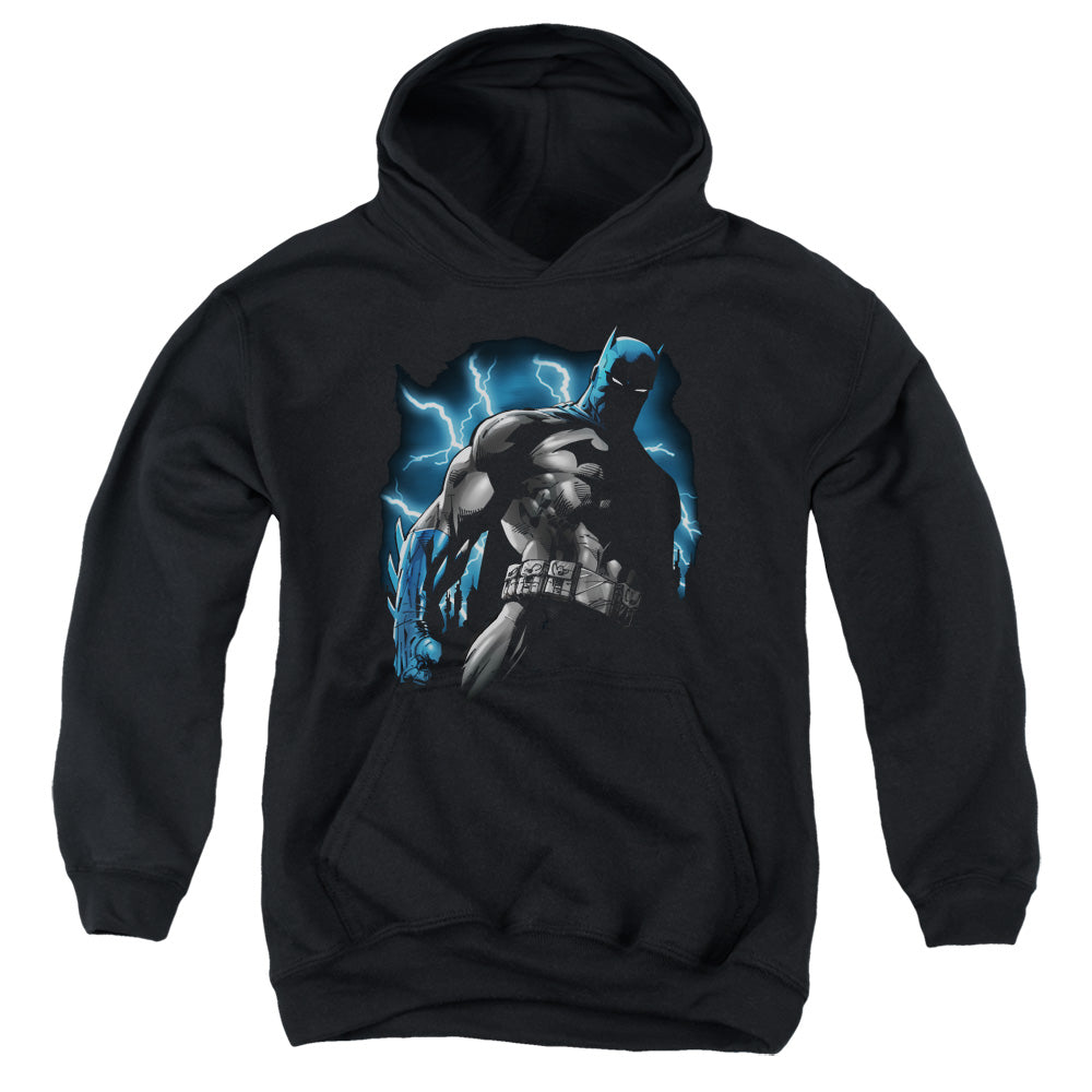 Batman Gotham Lightning Kids Youth Hoodie Black Officially Licensed