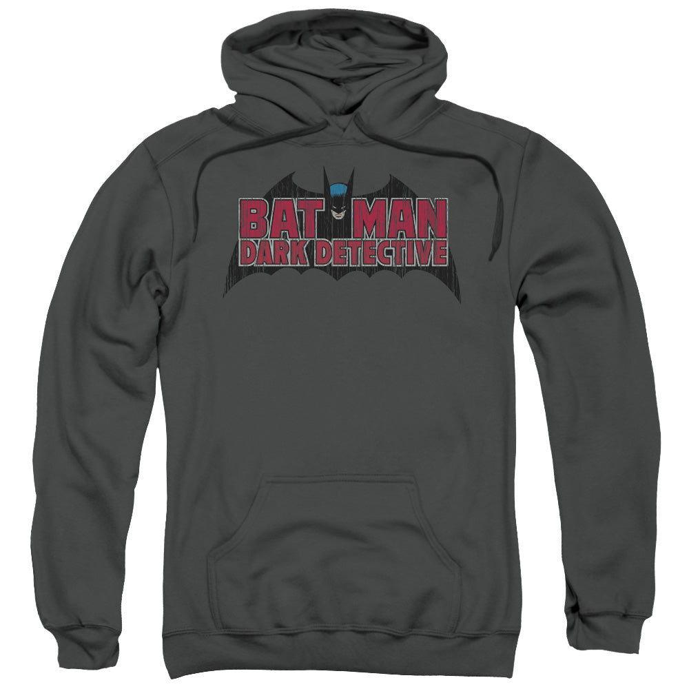 Batman Dark Detective Mens Hoodie Charcoal Officially Licensed