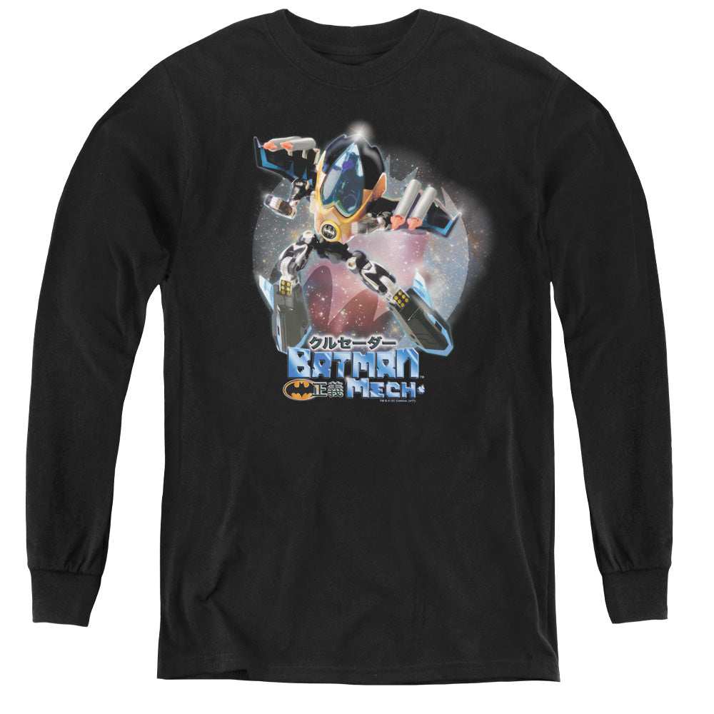 Batman Batman Mech Long Sleeve Kids Youth T Shirt Black Officially Licensed