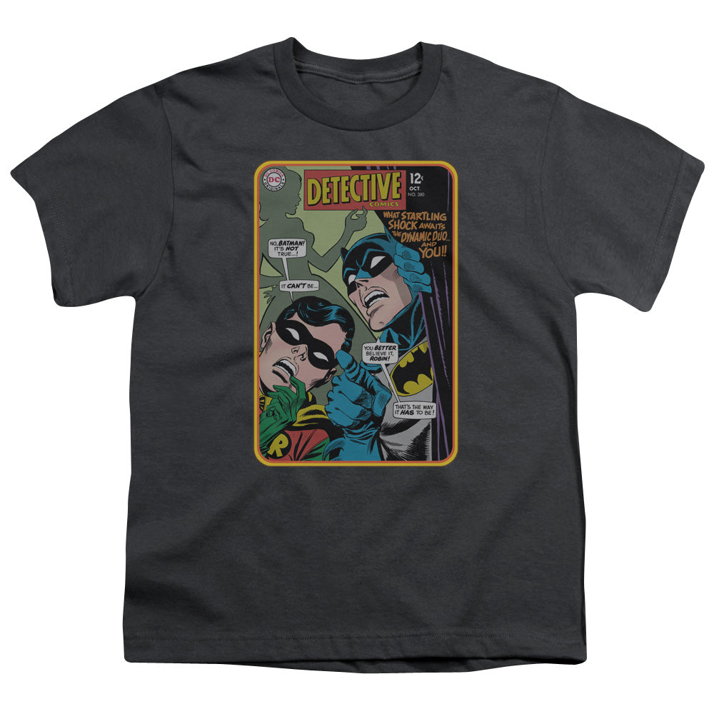 Batman Detective #380 Kids Youth T Shirt Charcoal Officially Licensed