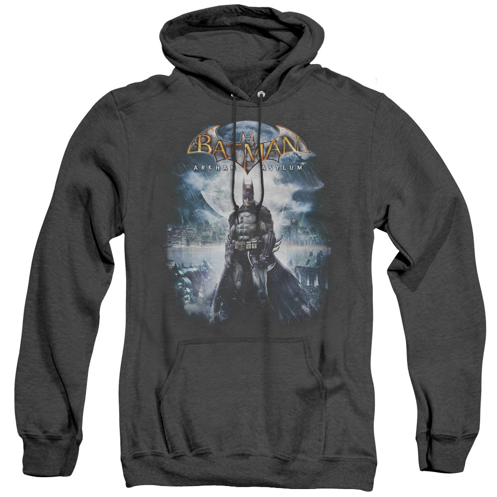 Batman Aa Game Cover Heather Mens Hoodie Black Officially Licensed