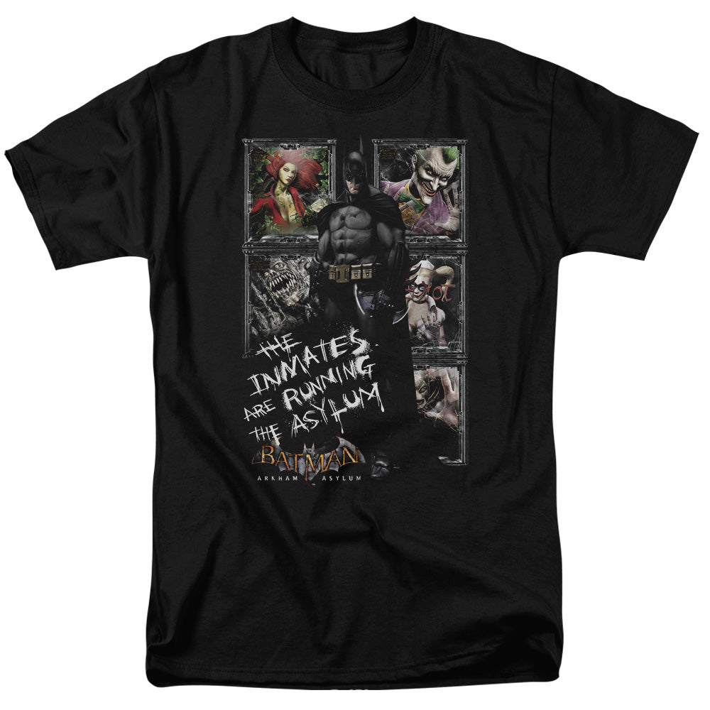 Batman Arkham Asylum Running The Asylum Mens T Shirt Black Officially Licensed