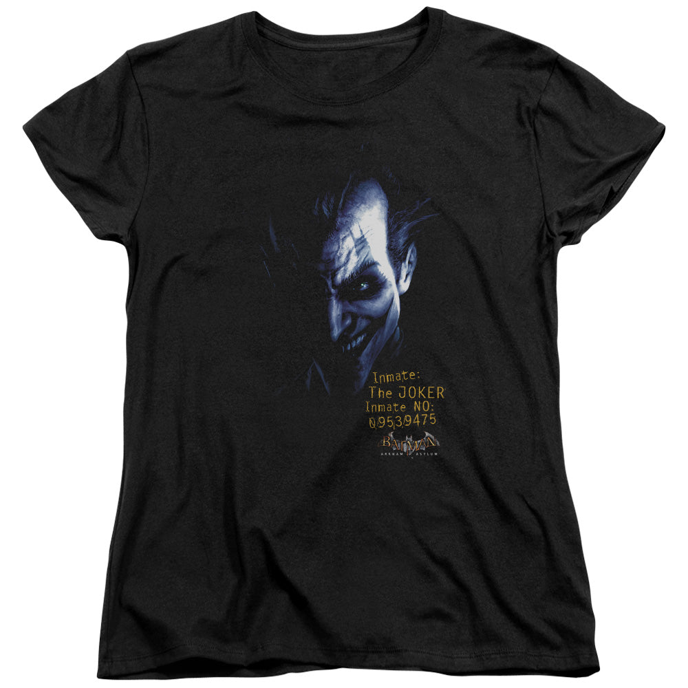 Batman Aa Arkham Joker Womens T Shirt Black Officially Licensed