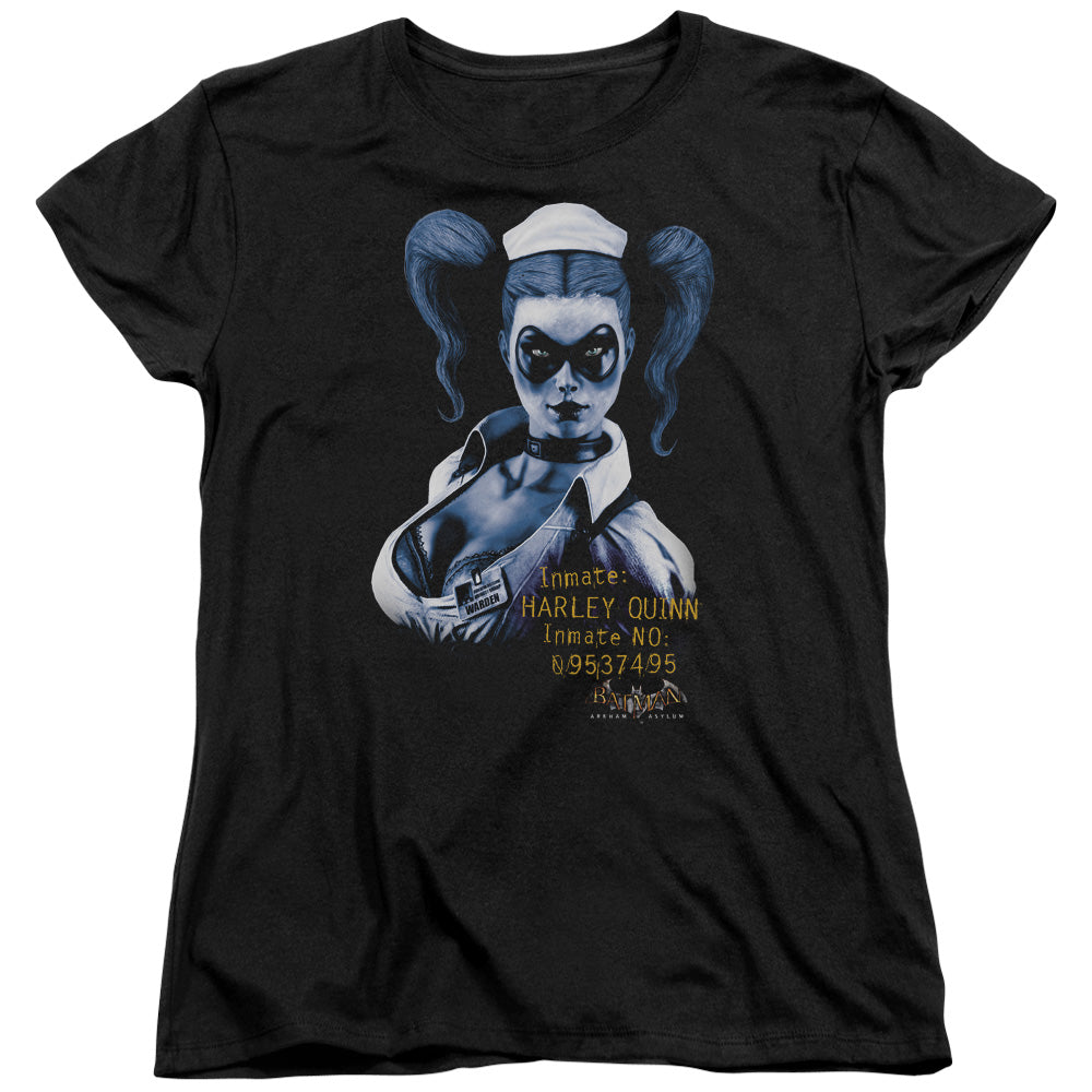 Batman Aa Arkham Harley Quinn Womens T Shirt Black Officially Licensed