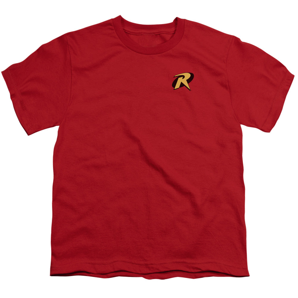 Batman Robin Logo Kids Youth T Shirt Red Officially Licensed