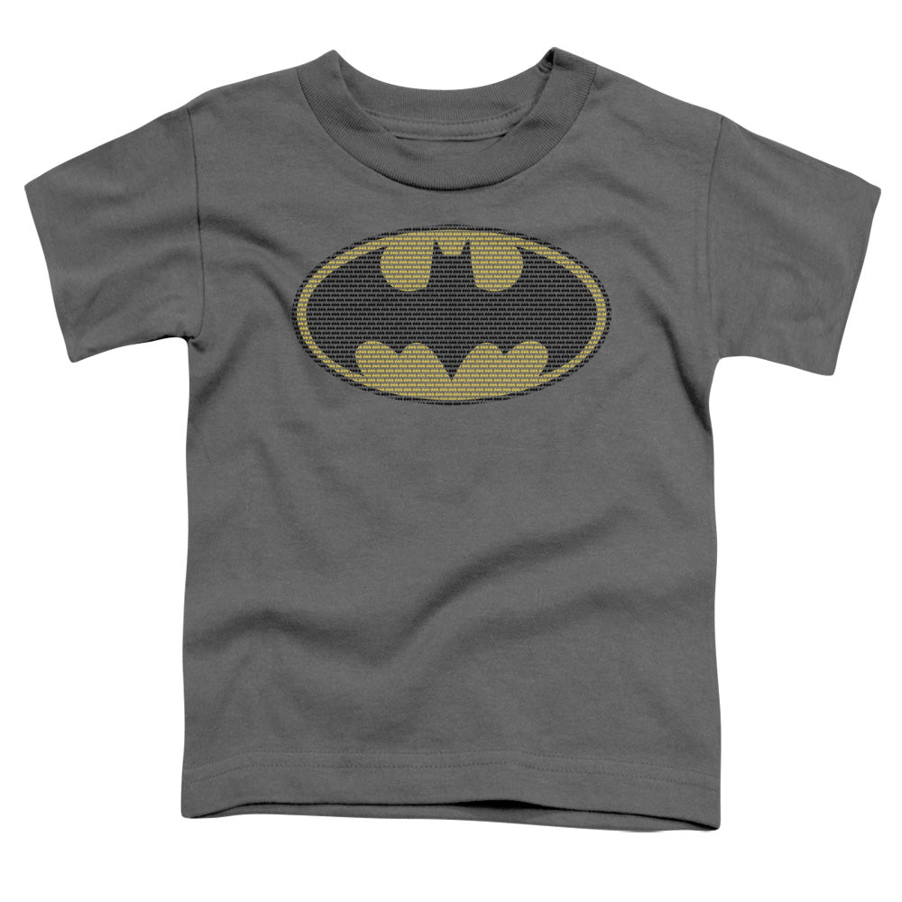 Batman Litle Logos Toddler Kids Youth T Shirt Charcoal Officially Licensed