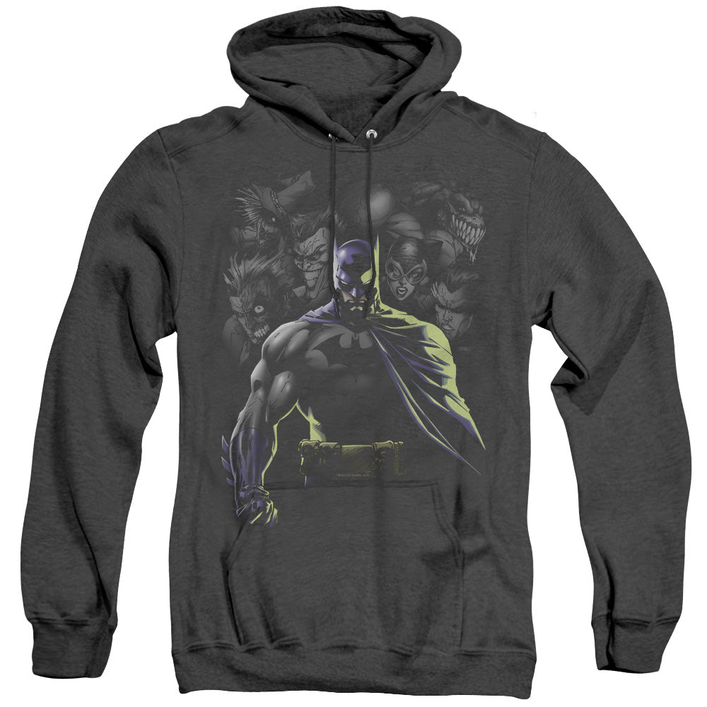Batman Villains Unleashed Heather Mens Hoodie Black Officially Licensed