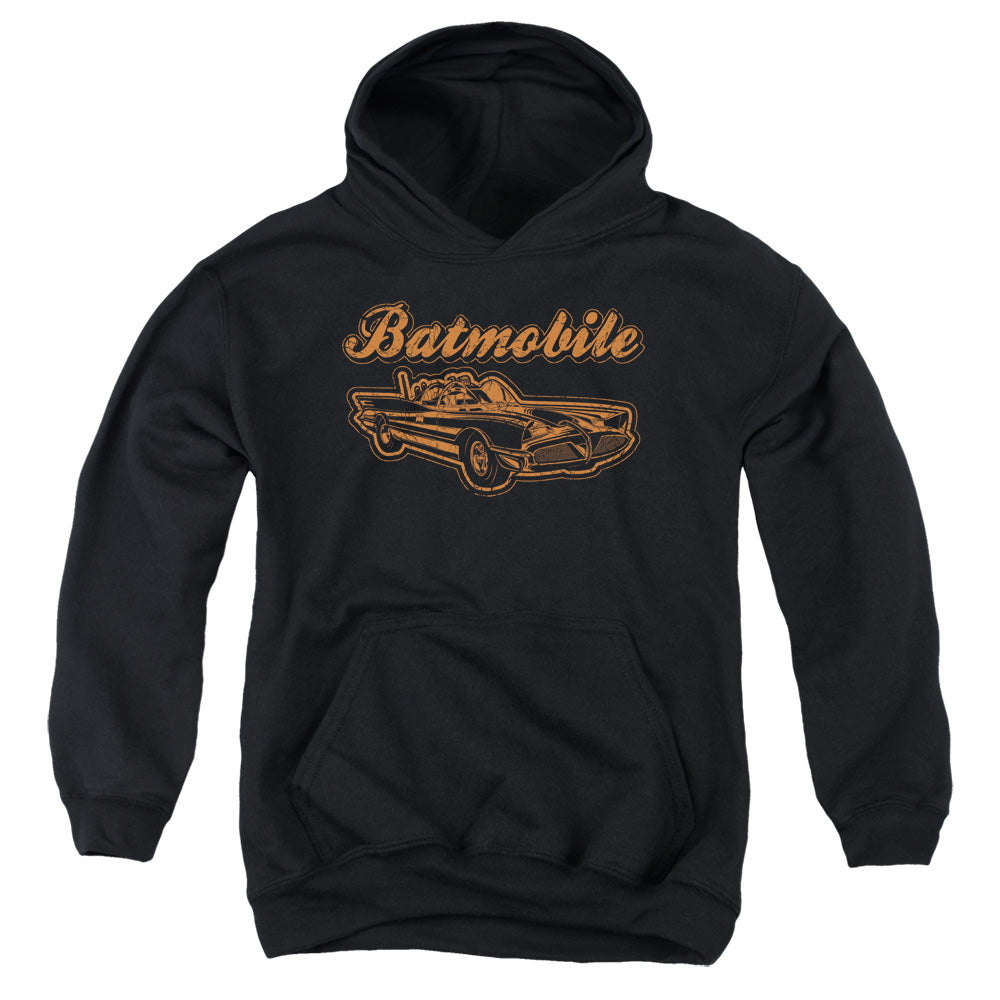 Batman Batmobile Kids Youth Hoodie Black Officially Licensed