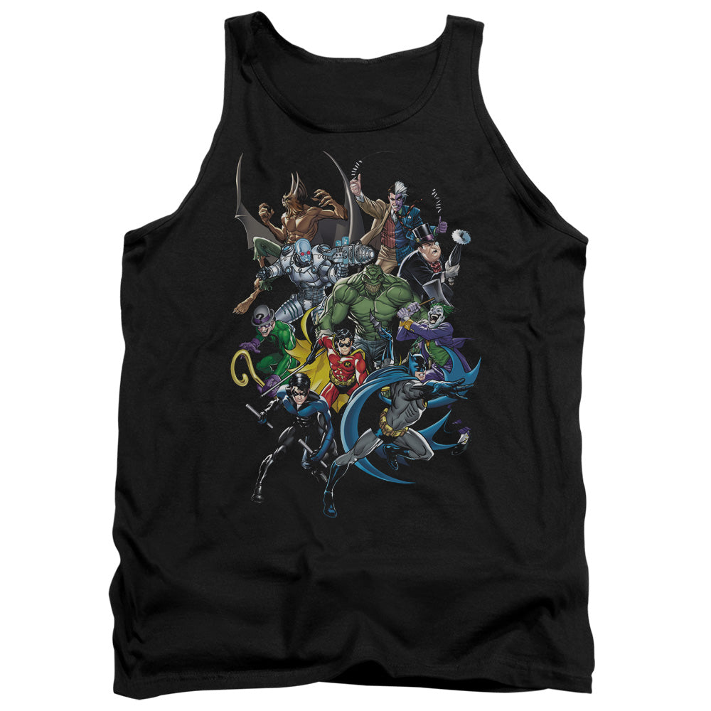 Batman Saints And Psychos Mens Tank Top Shirt Black Officially Licensed