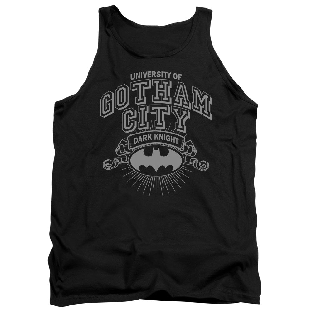Batman University Of Gotham Mens Tank Top Shirt Black Officially Licensed