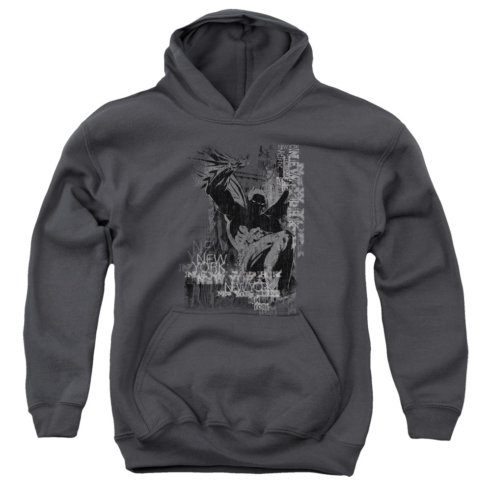 Batman The Knight Life Kids Youth Hoodie Charcoal Officially Licensed