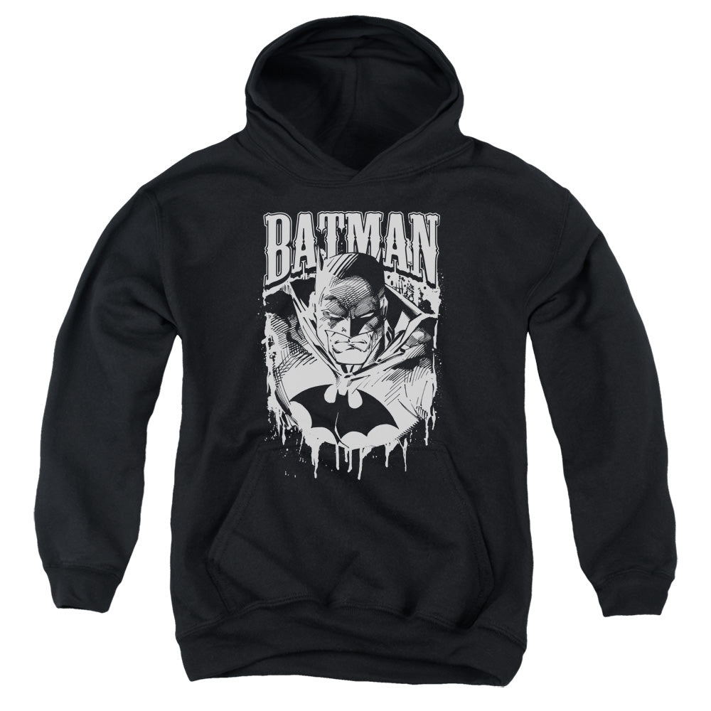 Batman Bat Metal Kids Youth Hoodie Black Officially Licensed